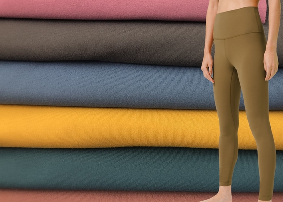 Soft Brushed Microfiber Yoga Polyester Spandex Fabric Tear Resistant